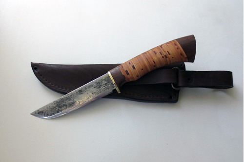 Нож Луч (малый) из стали 9ХС - работа мастерской кузнеца Марушина А.И.